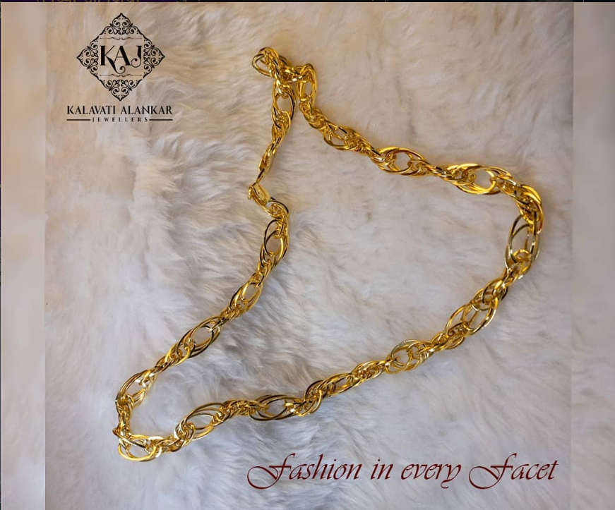 Elegant gold chain jewellery